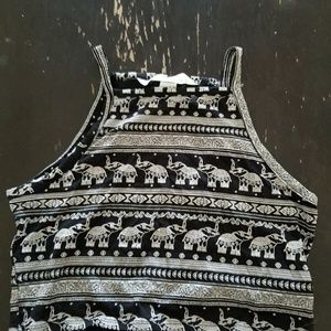 Elephant patterned crop top